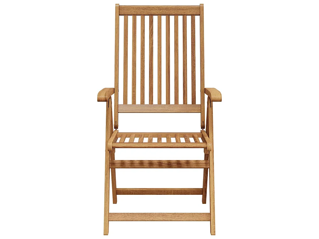 Chaises pliantes 3 pièces en bois d'acacia massif