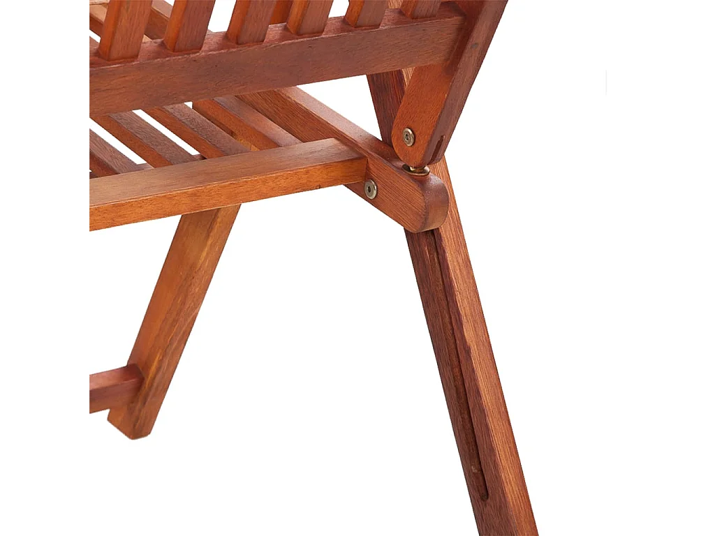 Chaises pliantes 3 pièces en bois d'acacia massif