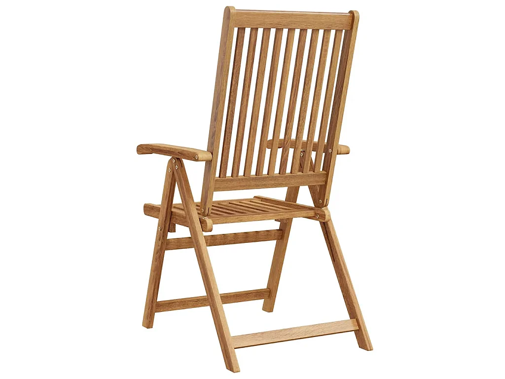 Chaises pliantes 3 pièces en bois d'acacia massif