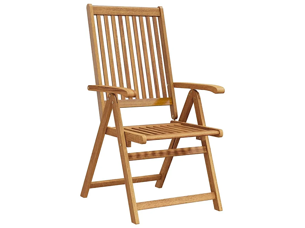 Chaises pliantes 3 pièces en bois d'acacia massif