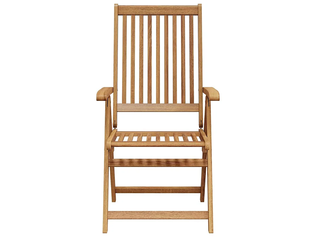 Chaises pliantes 3 pièces en bois d'acacia massif