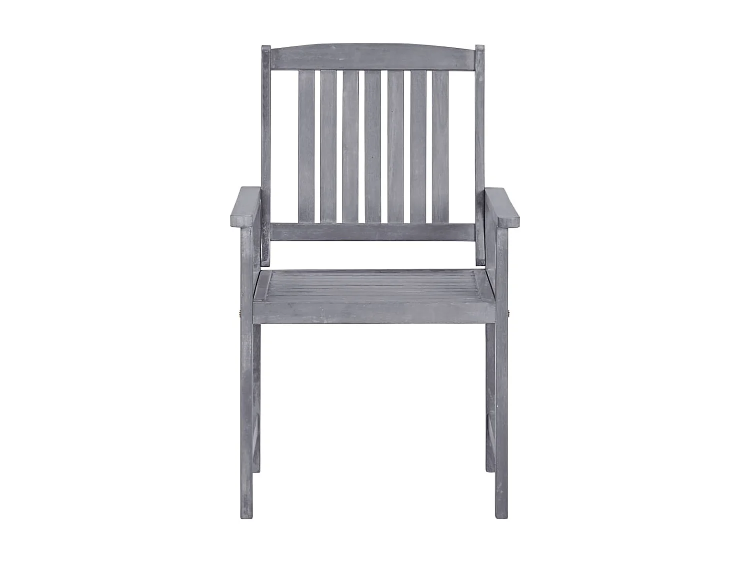 Tuinstoelen 4 st massief acaciahout grijs