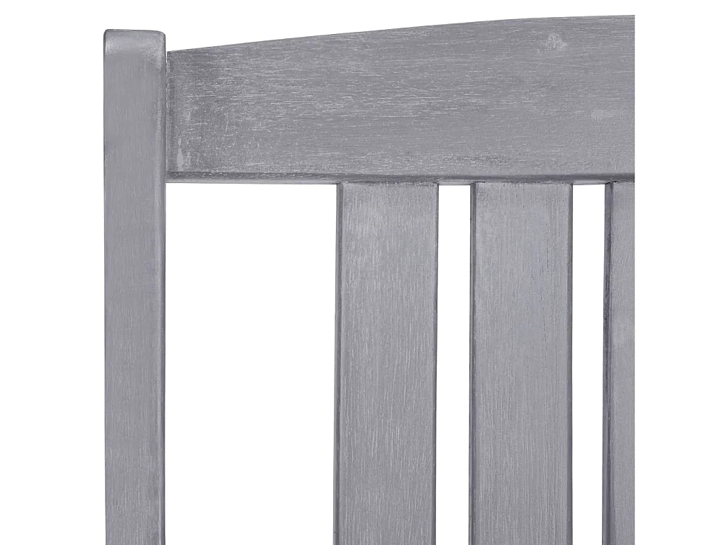 Chaises de jardin lot de 4 Bois massif d'acacia Gris
