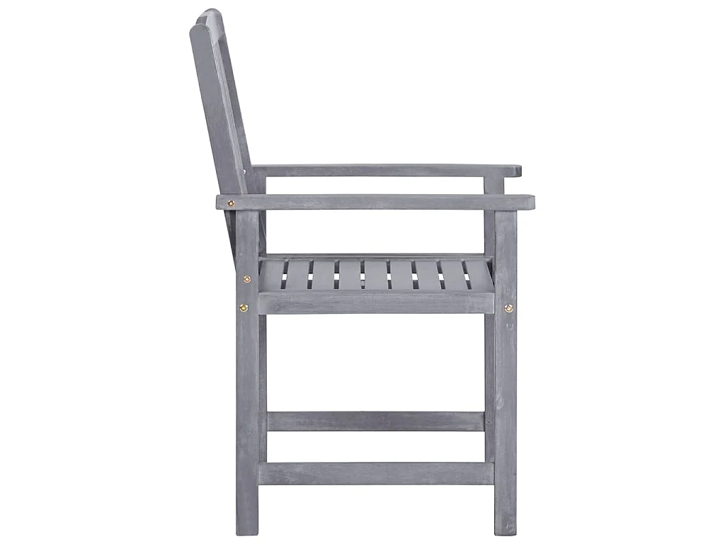 Cadeiras de jardim 4 pcs madeira de acácia maciça cinzento