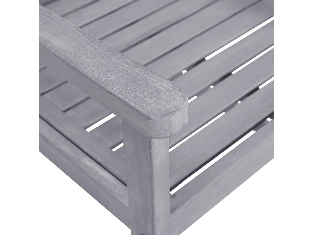 Cadeiras de jardim 4 pcs madeira de acácia maciça cinzento