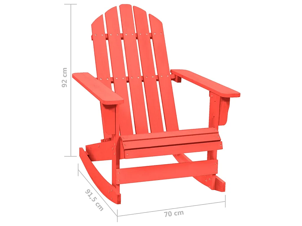 Sedia Giardino Adirondack in Legno Massello di Abete Rossa