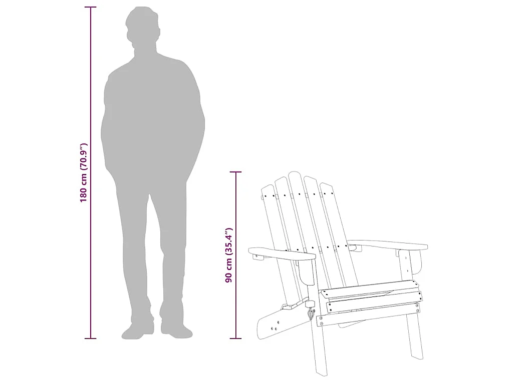 Tuinstoel Adirondack massief acaciahout