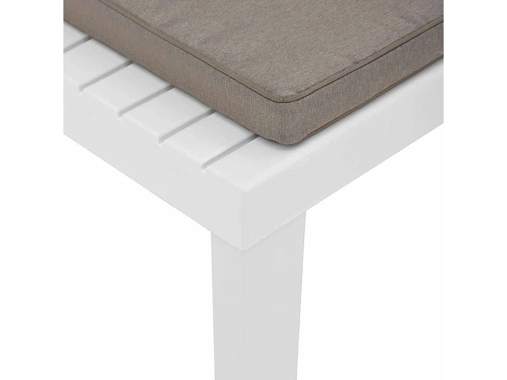 Loungestoelen 2 st met kussens kunststof wit