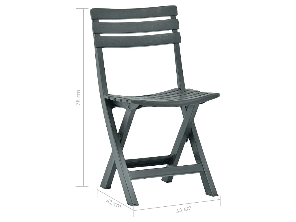Tuinstoelen inklapbaar 2 st kunststof groen