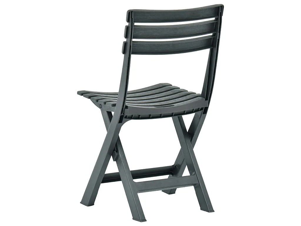 Tuinstoelen inklapbaar 2 st kunststof groen