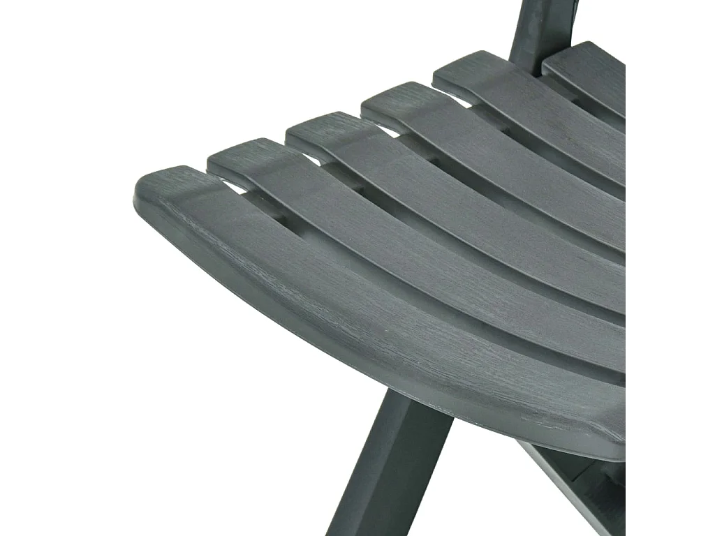 Tuinstoelen inklapbaar 2 st kunststof groen