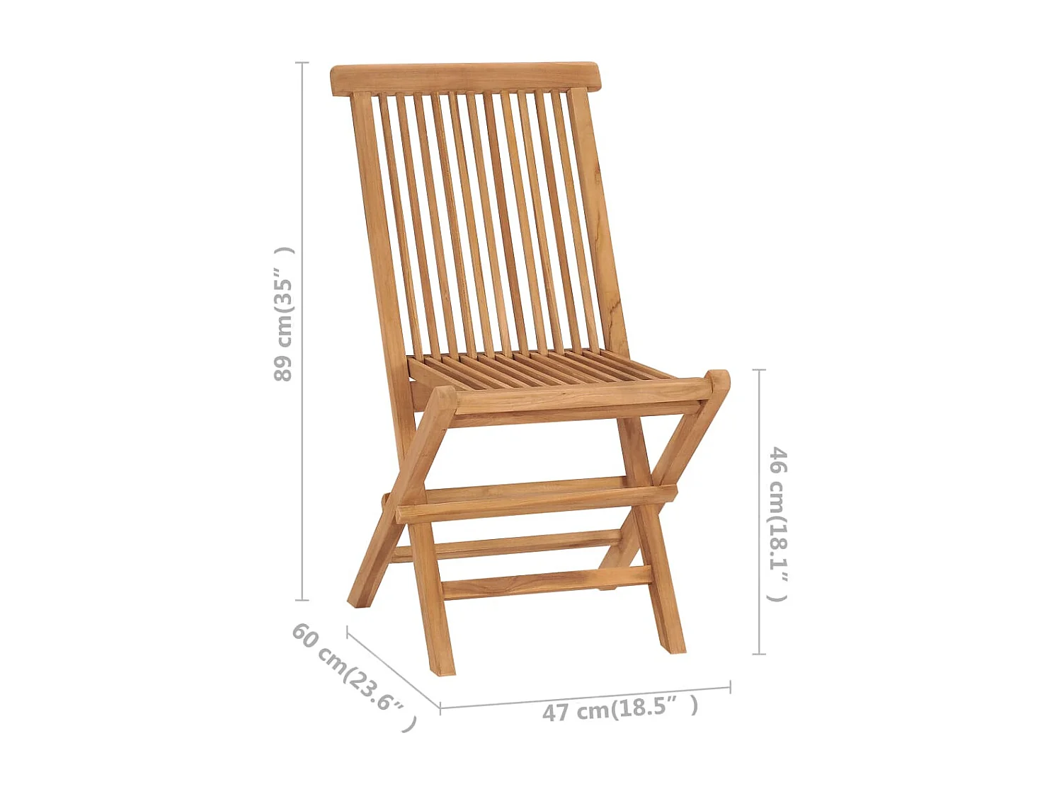 Chaises de jardin et coussins bleu lot de 2 Bois de teck massif