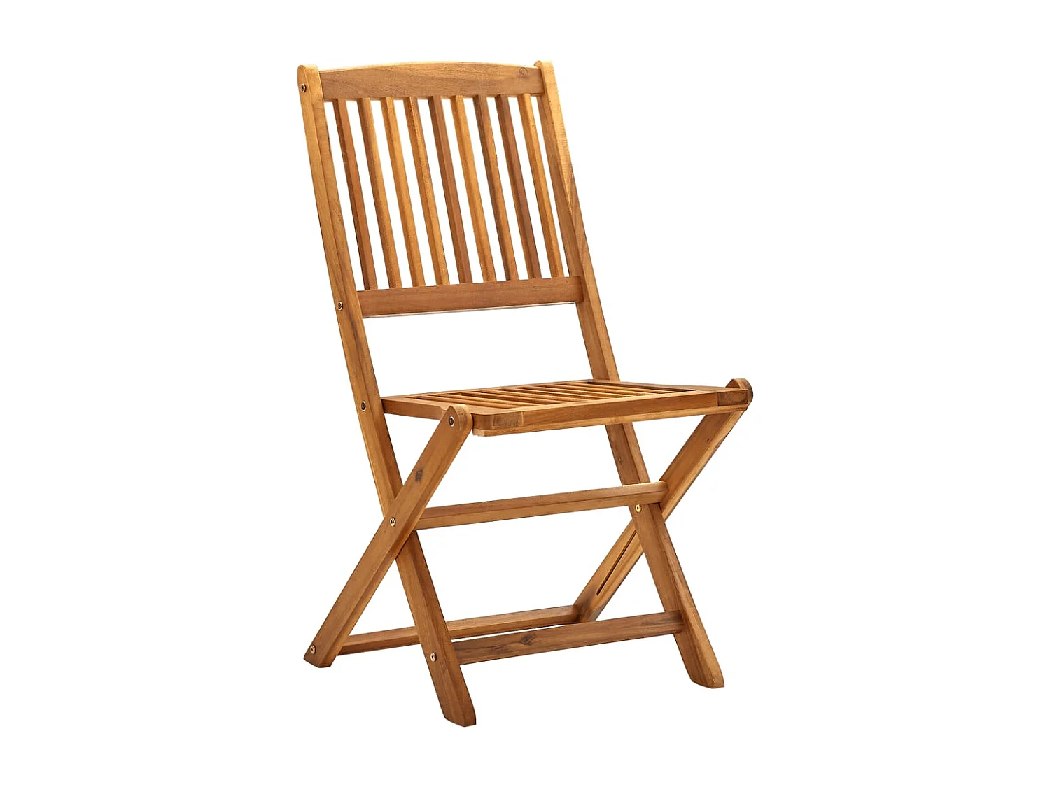 Chaises pliables d'extérieur lot de 4 Bois d'acacia solide