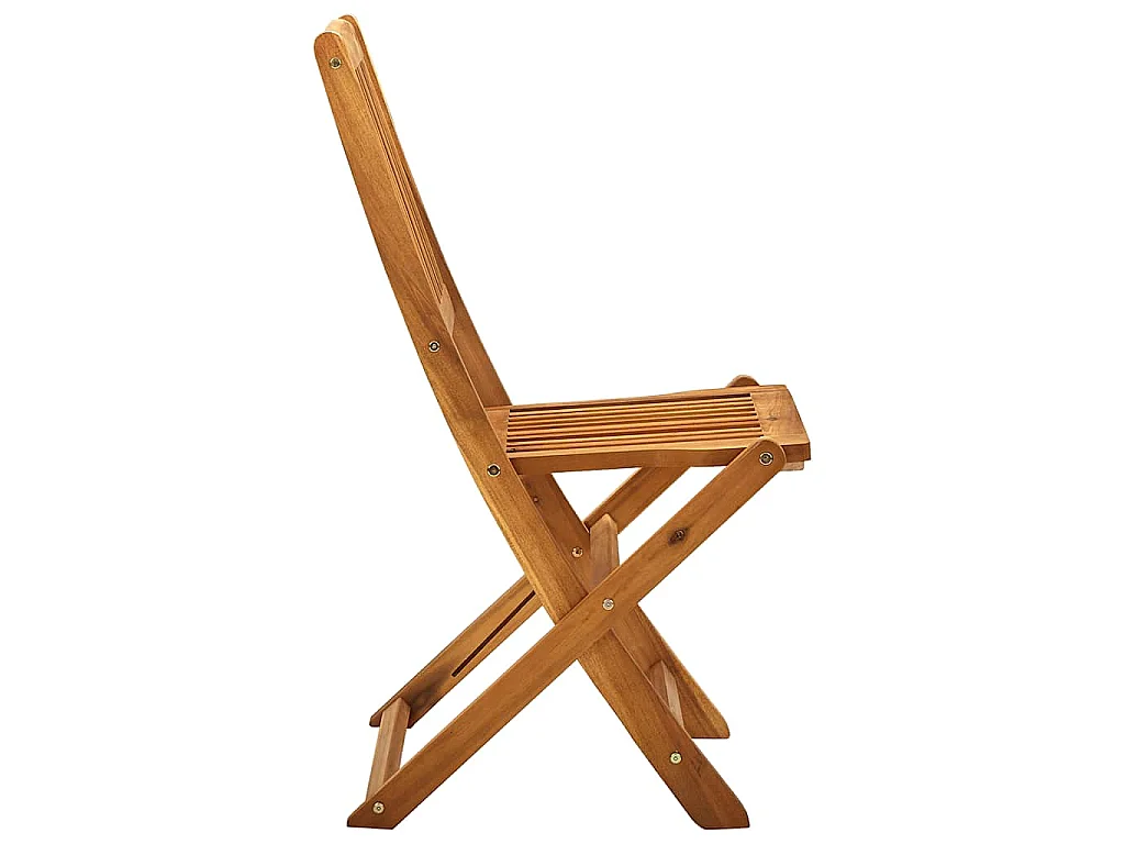 Chaises pliantes 4 pièces en bois d'acacia massif