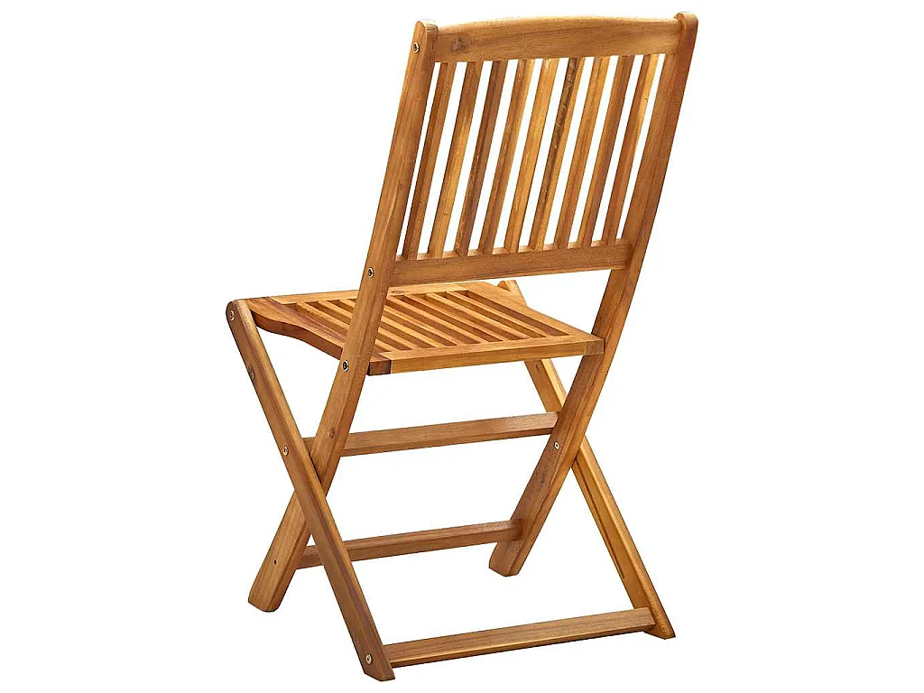 Chaises pliantes 4 pièces en bois d'acacia massif