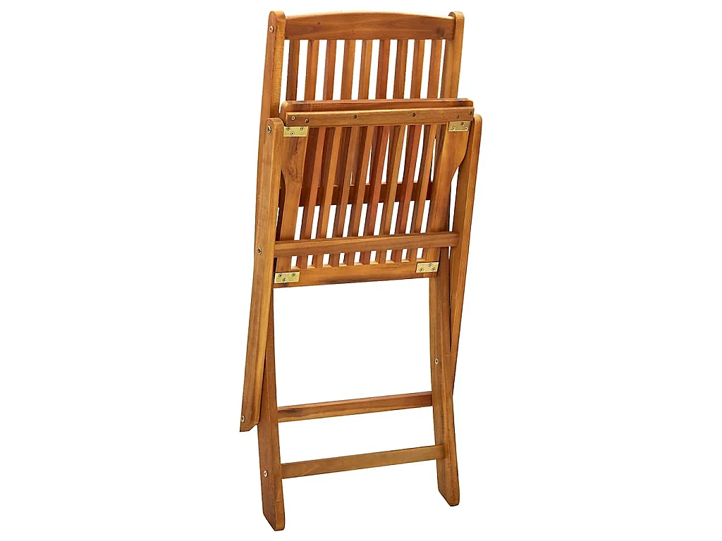 Chaises pliantes 4 pièces en bois d'acacia massif