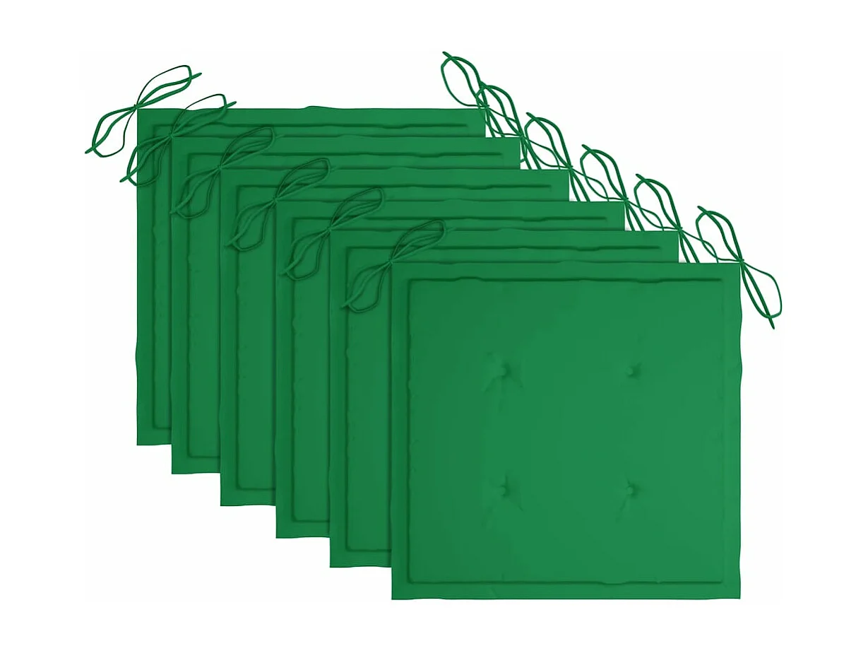 Cadeiras de jardim com almofadões 6 pcs acácia maciça