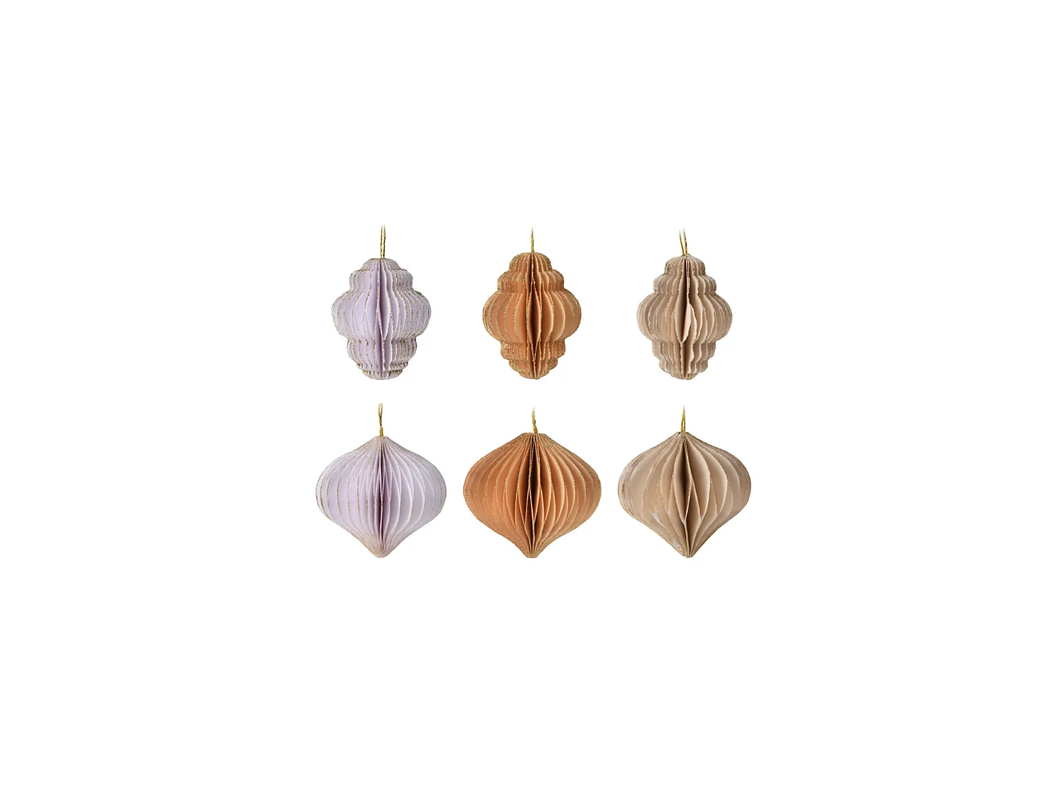 Ornements de Noël Suspendus Décoratifs en Papier 24 pcs