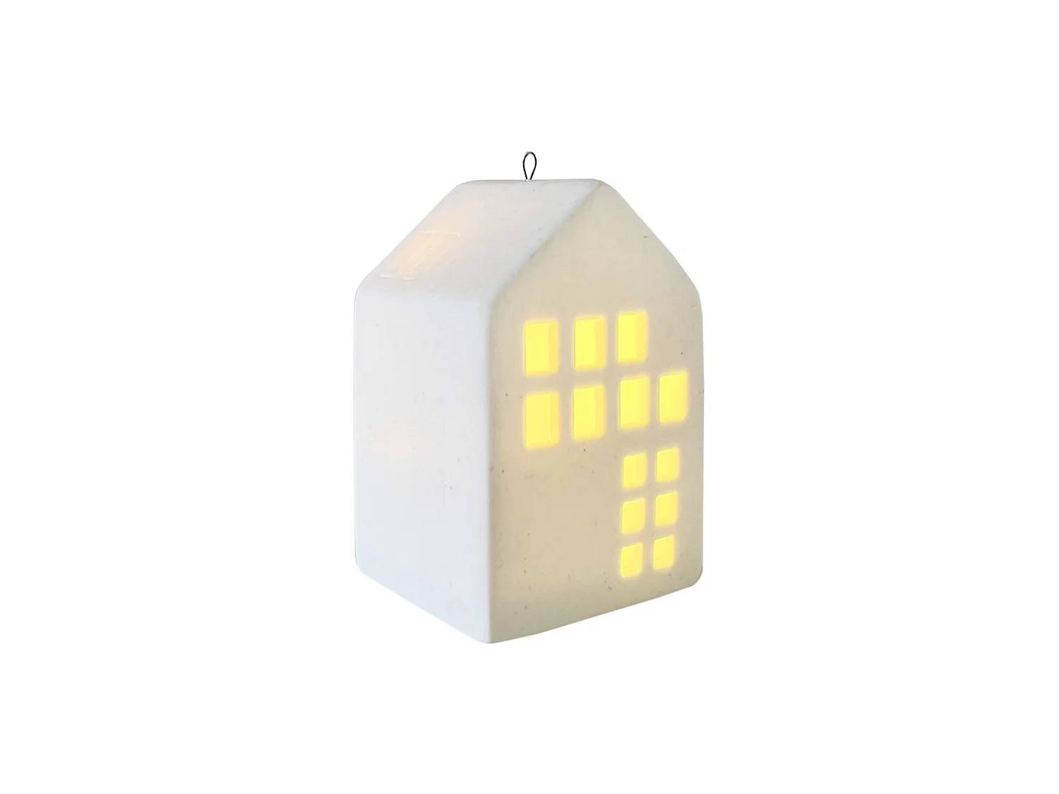 Maison de Noël avec Lumières Décoration de Noël en Céramique Blanche Idée Cadeau