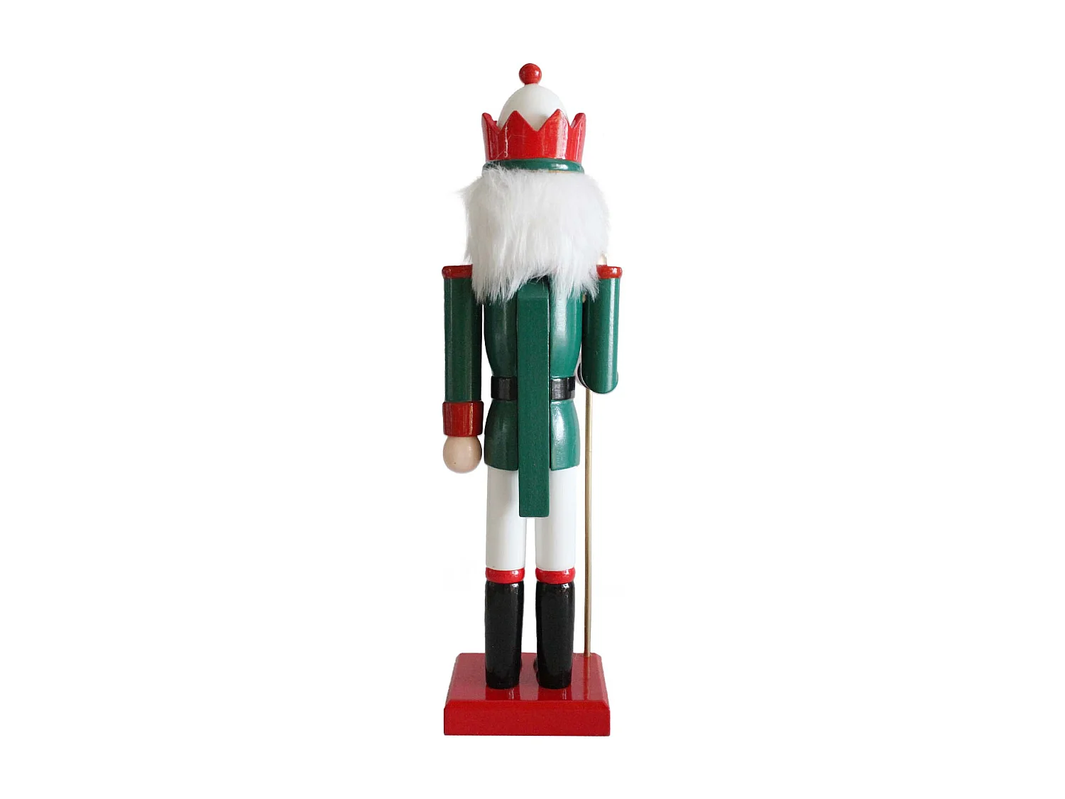 Quebra-nozes de Natal Rebecca Mobili Cereo 35x8x10 Madeira Verde Vermelho Clássico