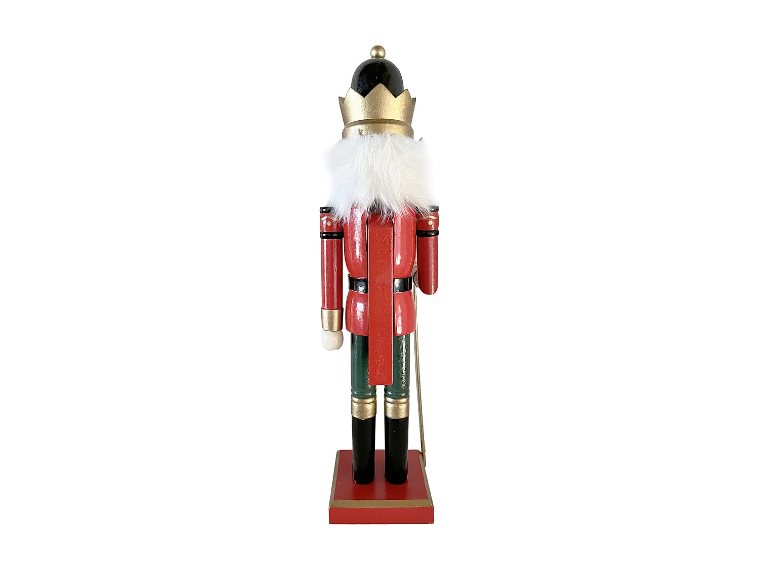 Quebra-nozes de Natal Rebecca Mobili Cereo 35x8x10 Madeira Verde Vermelho Clássico