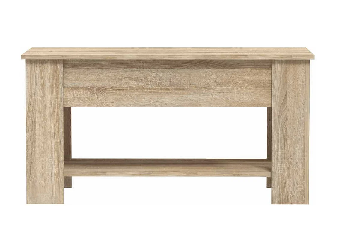 Table basse chêne sonoma 101x49x52 cm bois d'ingénierie