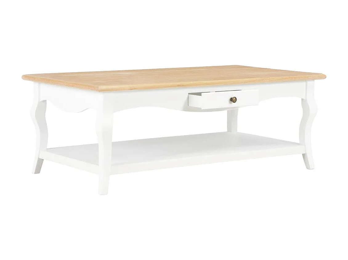 Table basse Blanc 110 x 60 x 40 cm MDF