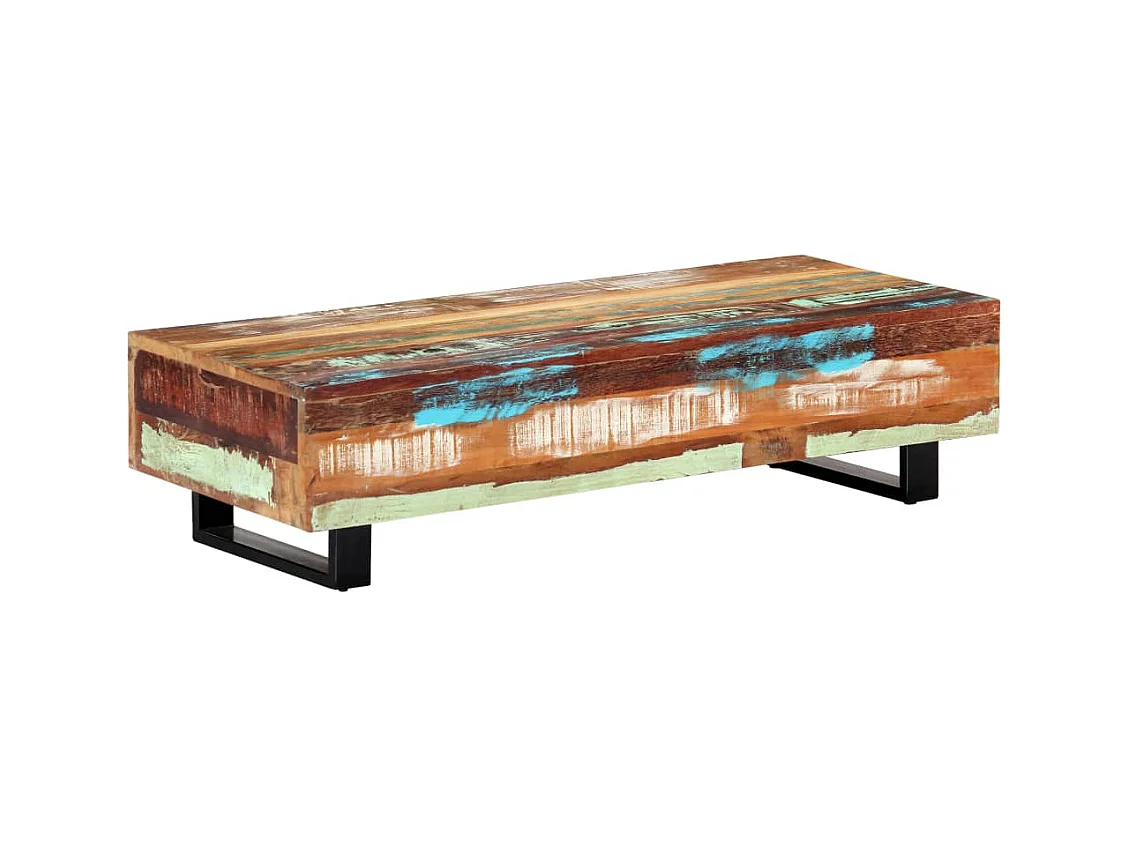 Salontafel 120x50x30 cm massief gerecycled hout en staal