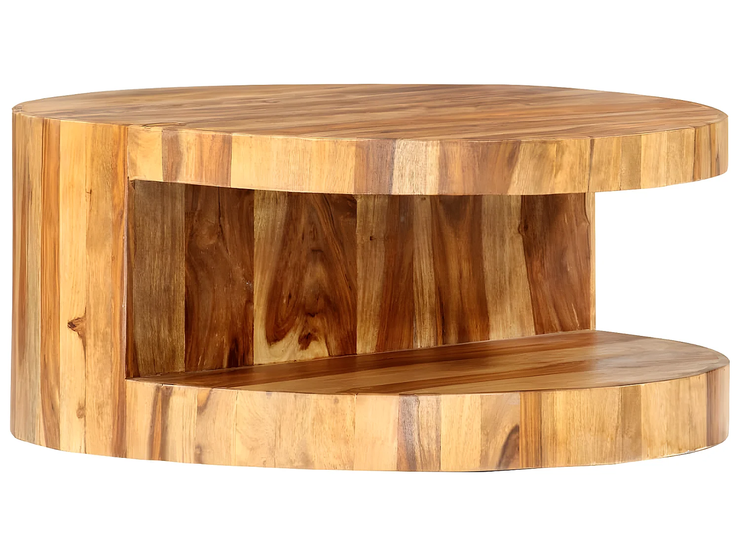 Couchtisch Rund 65×30 cm Massivholz Palisander
