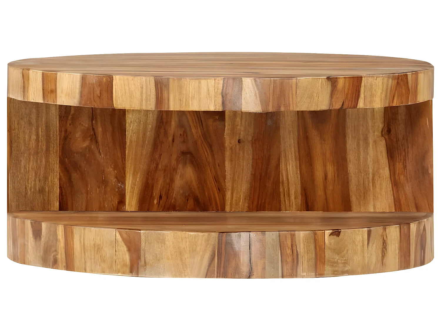 Couchtisch Rund 65×30 cm Massivholz Palisander
