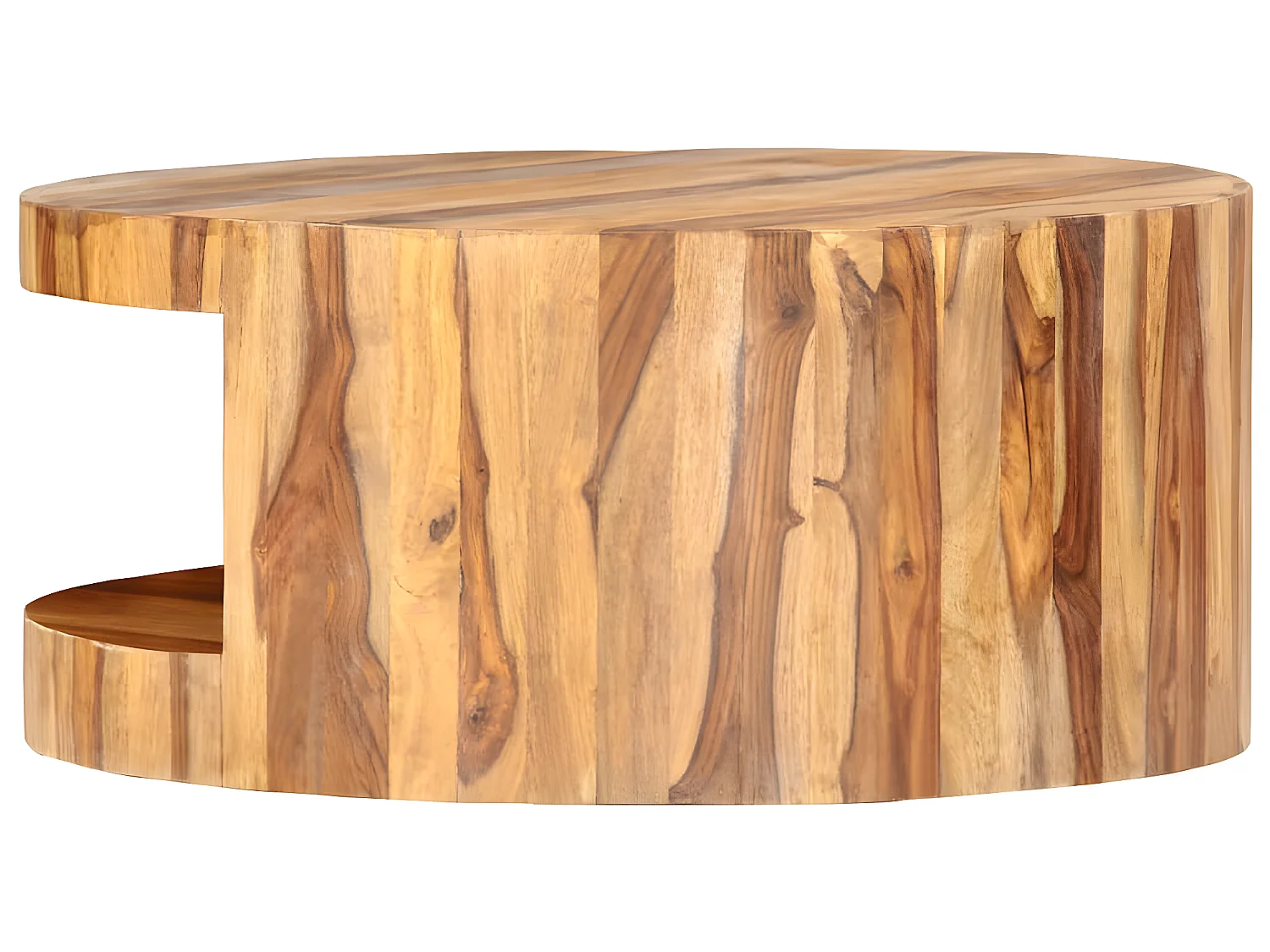Couchtisch Rund 65×30 cm Massivholz Palisander