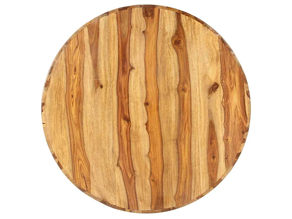 Couchtisch Rund 65×30 cm Massivholz Akazie