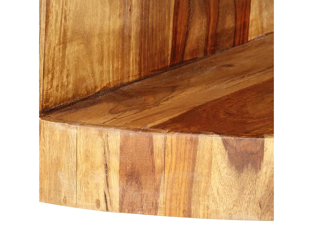 Couchtisch Rund 65×30 cm Massivholz Akazie