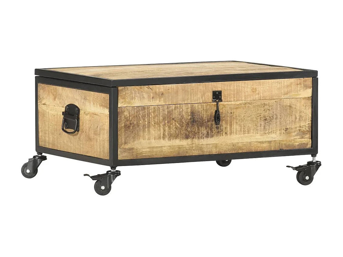 Salontafel 70x50x33 cm massief mangohout