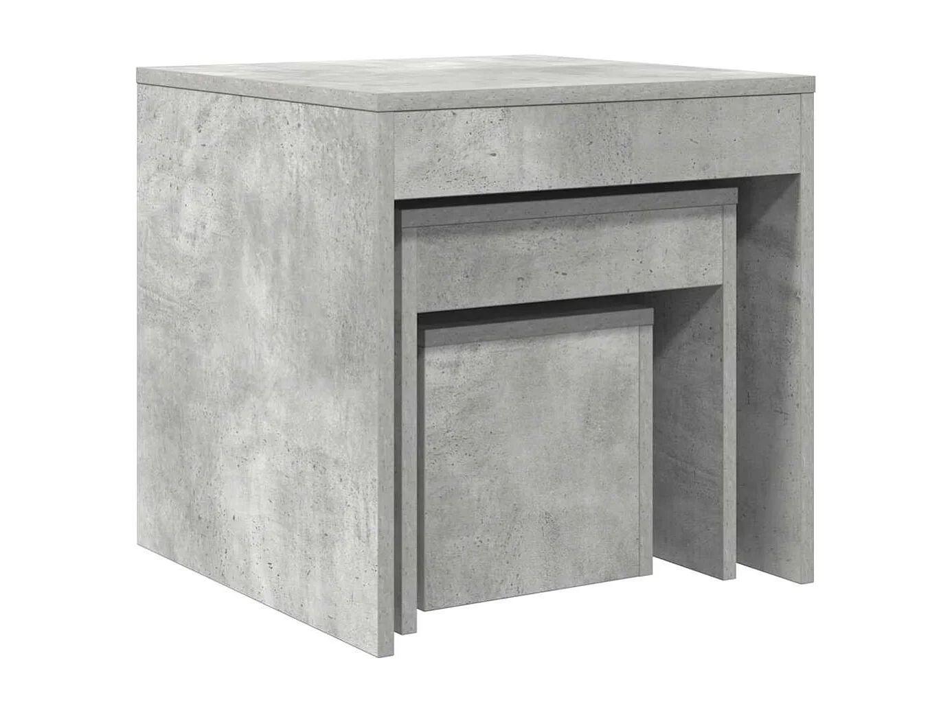 Tables gigognes 3 pcs Gris béton Aggloméré