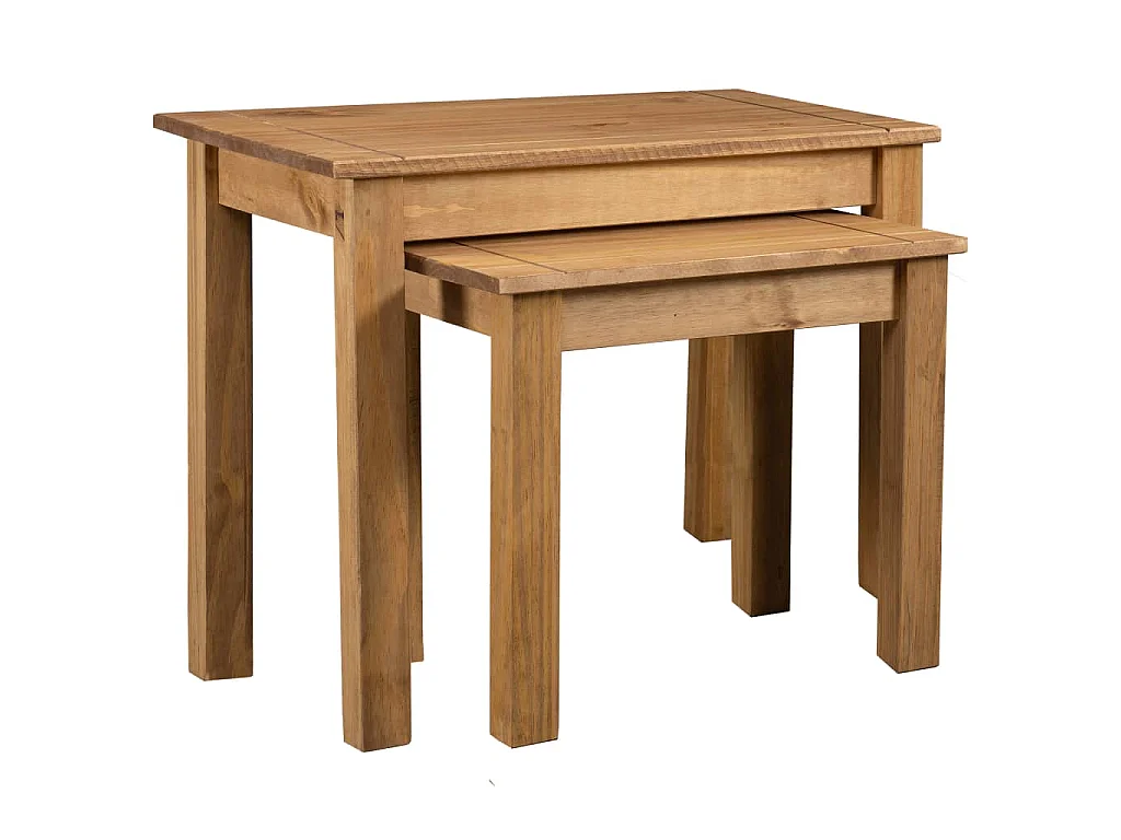 Tables gigognes 2 pcs Bois de pin massif Assortiment Panama