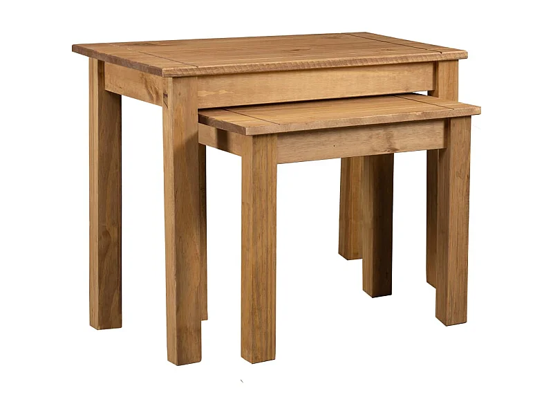 Tables gigognes 2 pcs Bois de pin massif Assortiment Panama