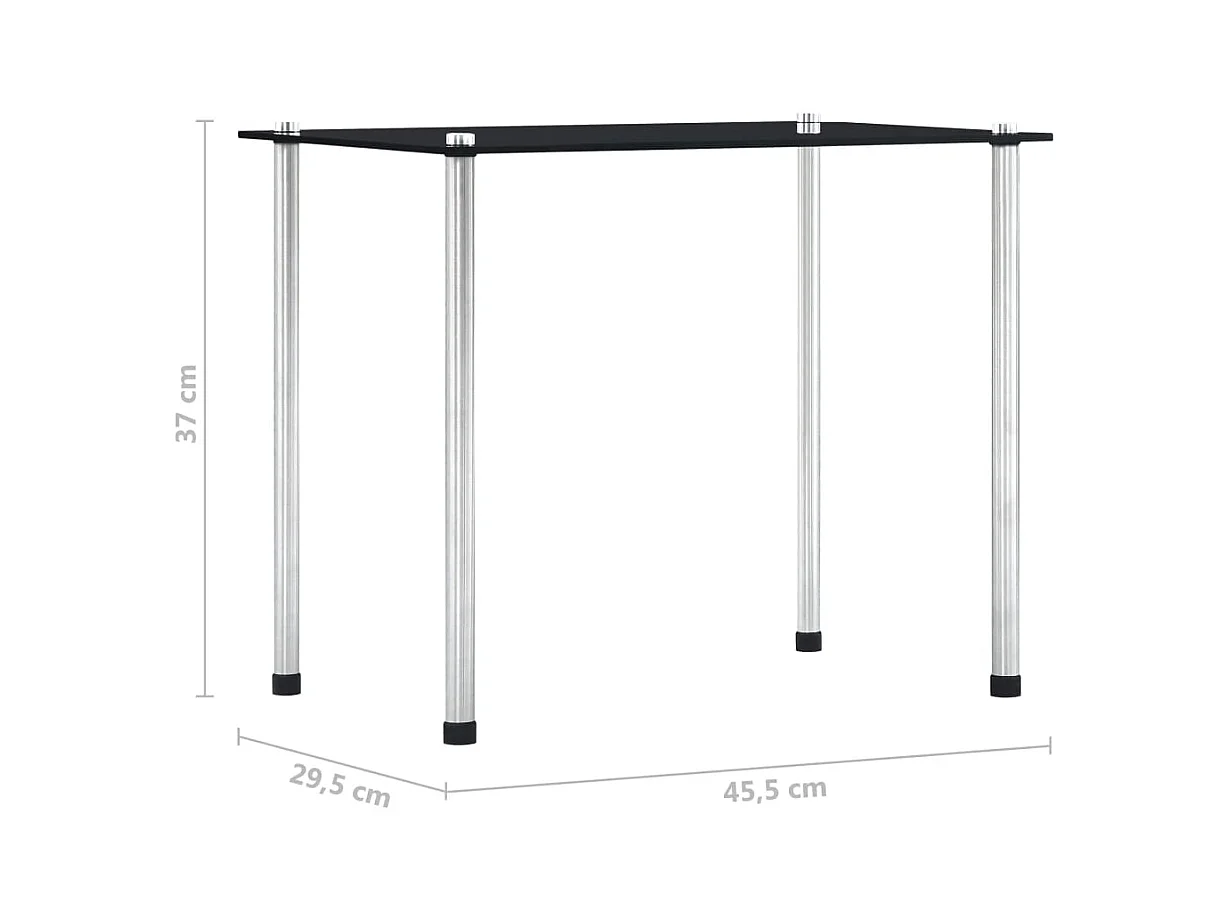 Tables gigognes 3 pcs Noir Verre trempé