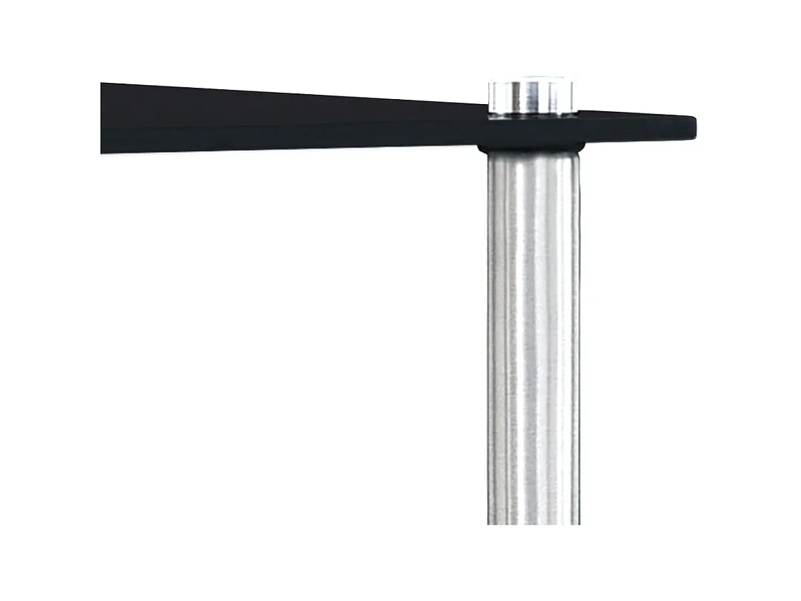 Tables gigognes 3 pcs Noir Verre trempé