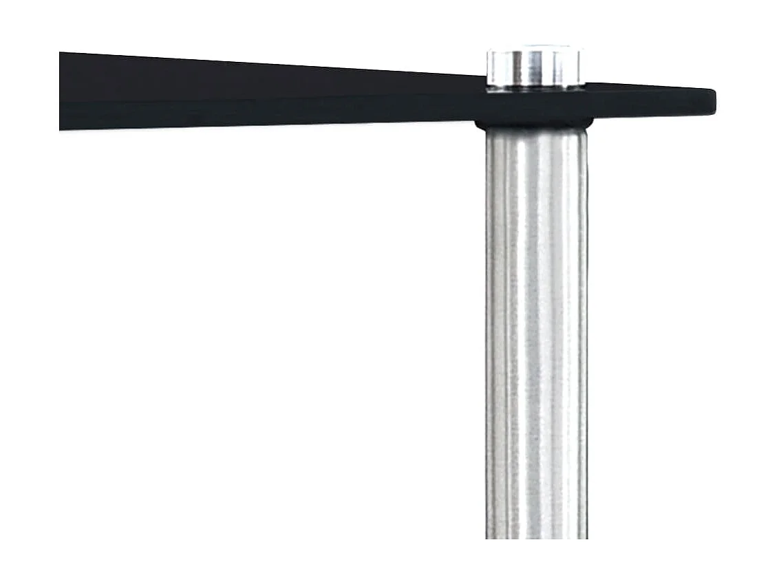 Satztische 3 Stk. Schwarz Hartglas