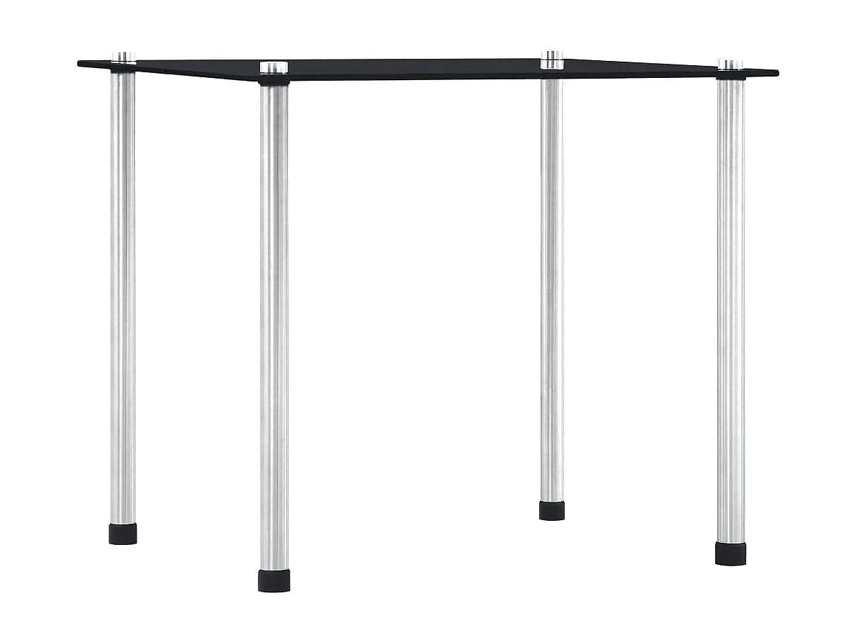 Tables gigognes 3 pcs Noir Verre trempé