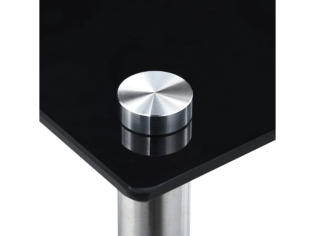 Tables gigognes 3 pcs Noir Verre trempé