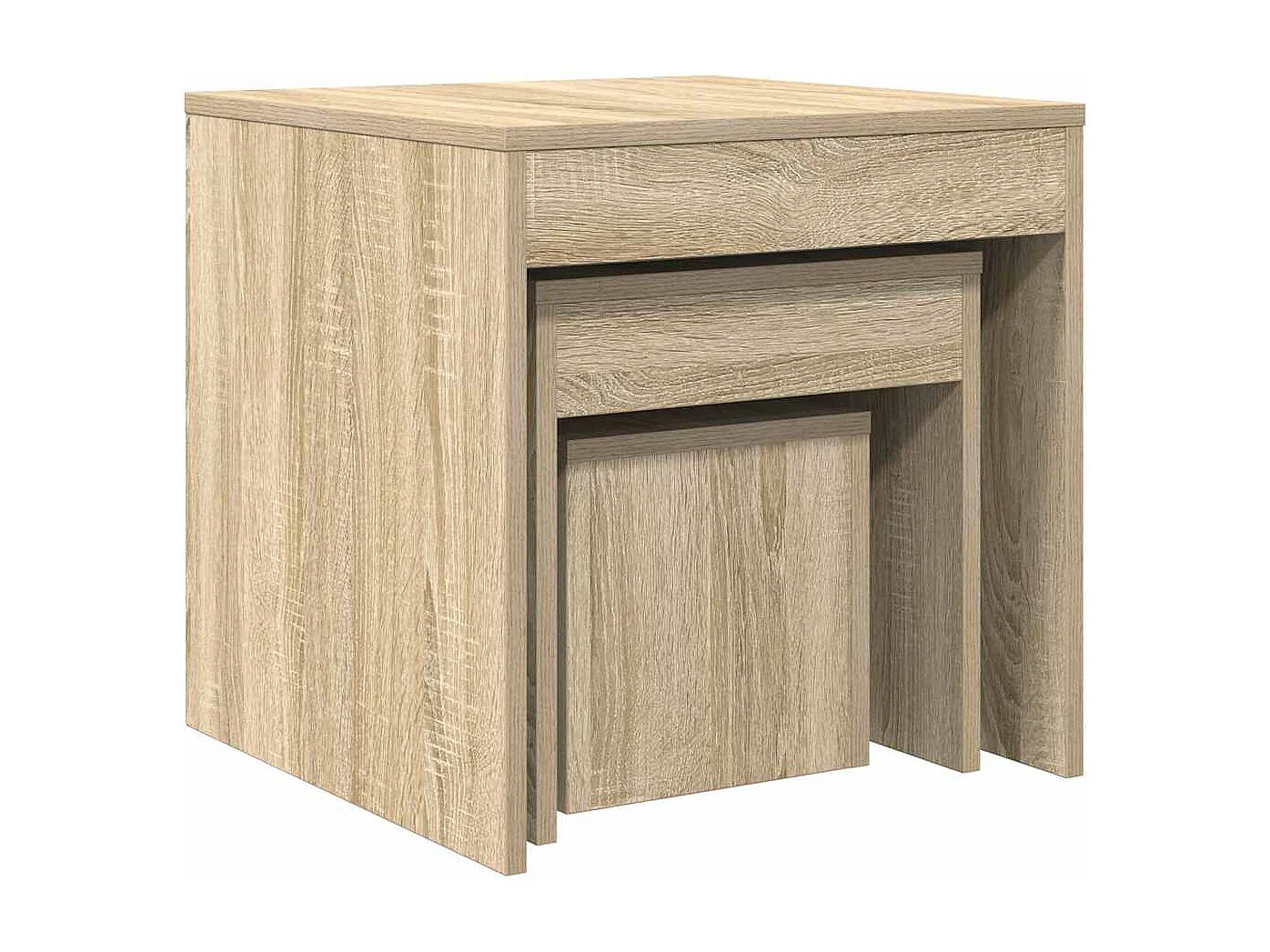 Tables gigognes 3 pcs Chêne sonoma Aggloméré