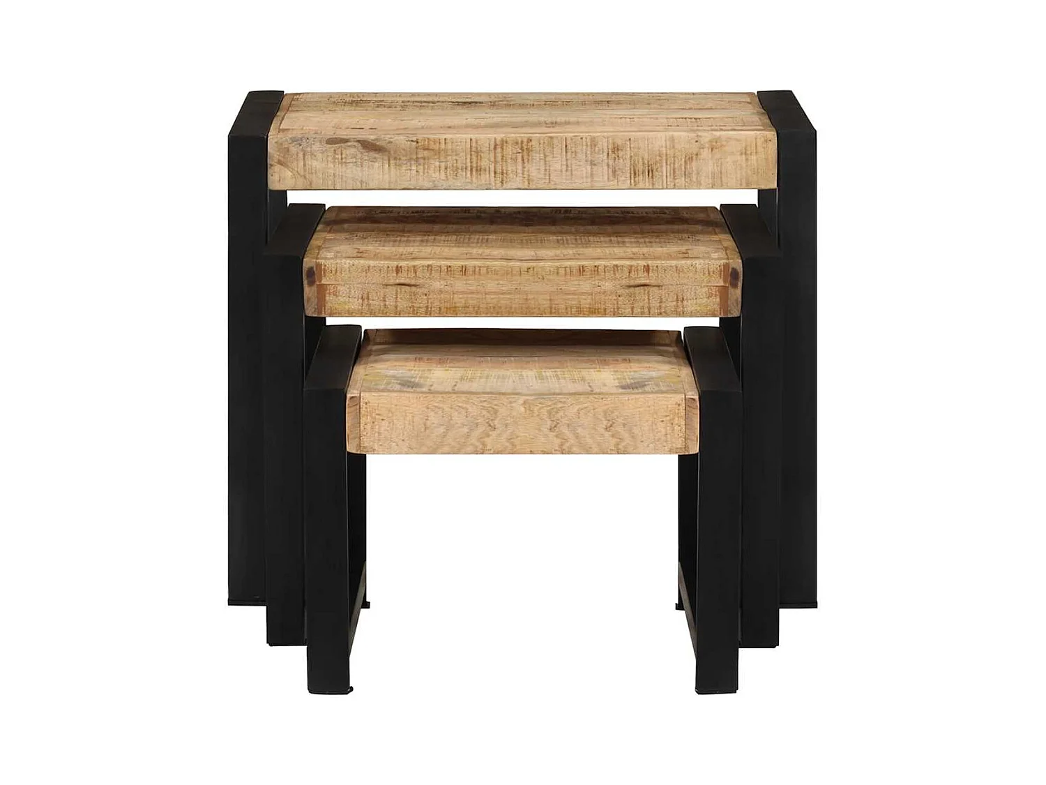 Satztische 3 Stk. Massivholz Mango