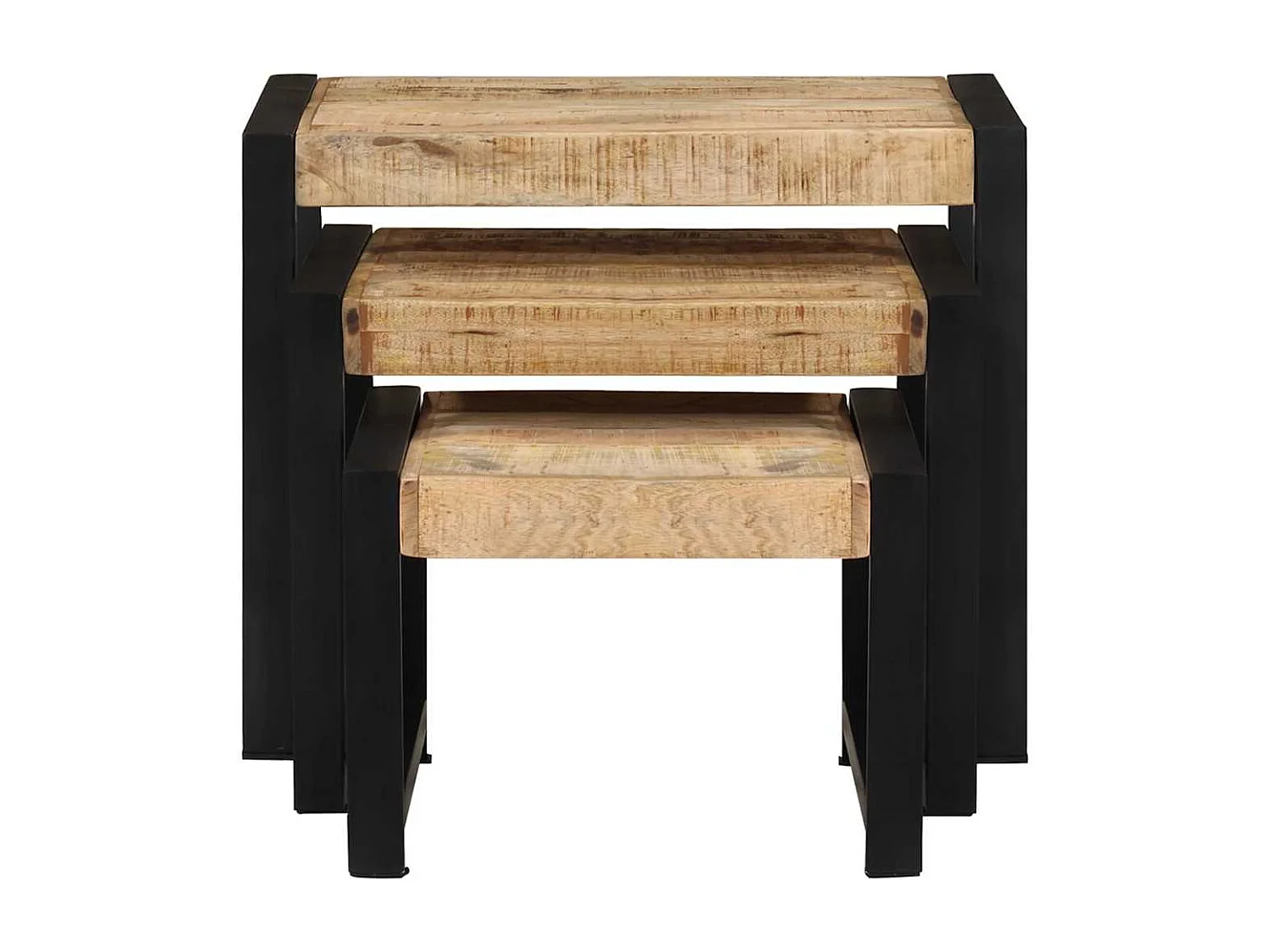 Satztische 3 Stk. Massivholz Mango