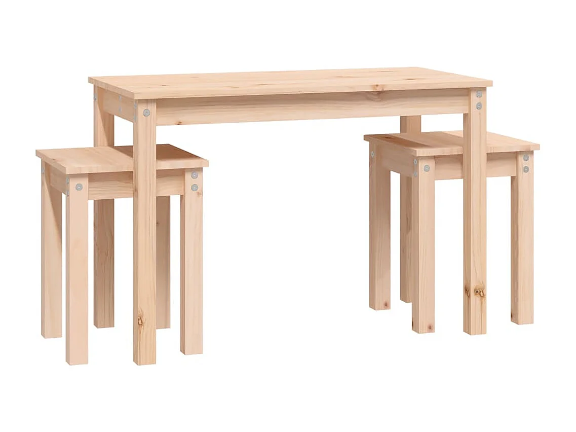 Tables gigognes 3 pcs Bois de pin massif