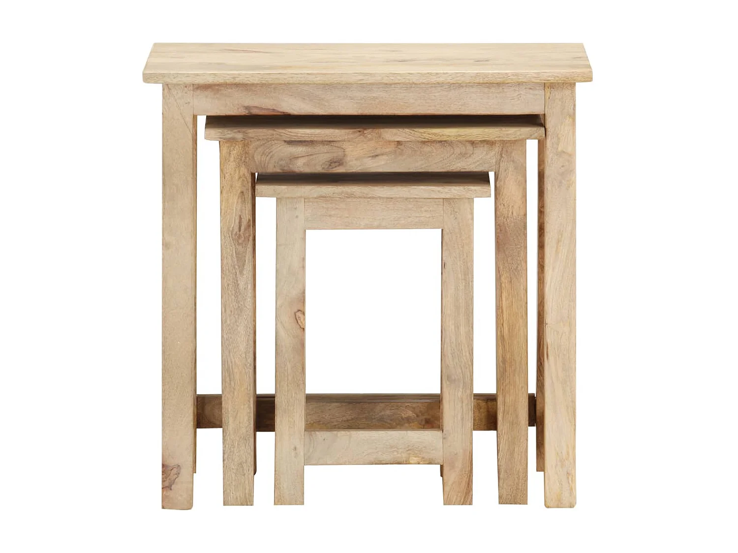 Satztische 3 Stk. Massivholz Mango