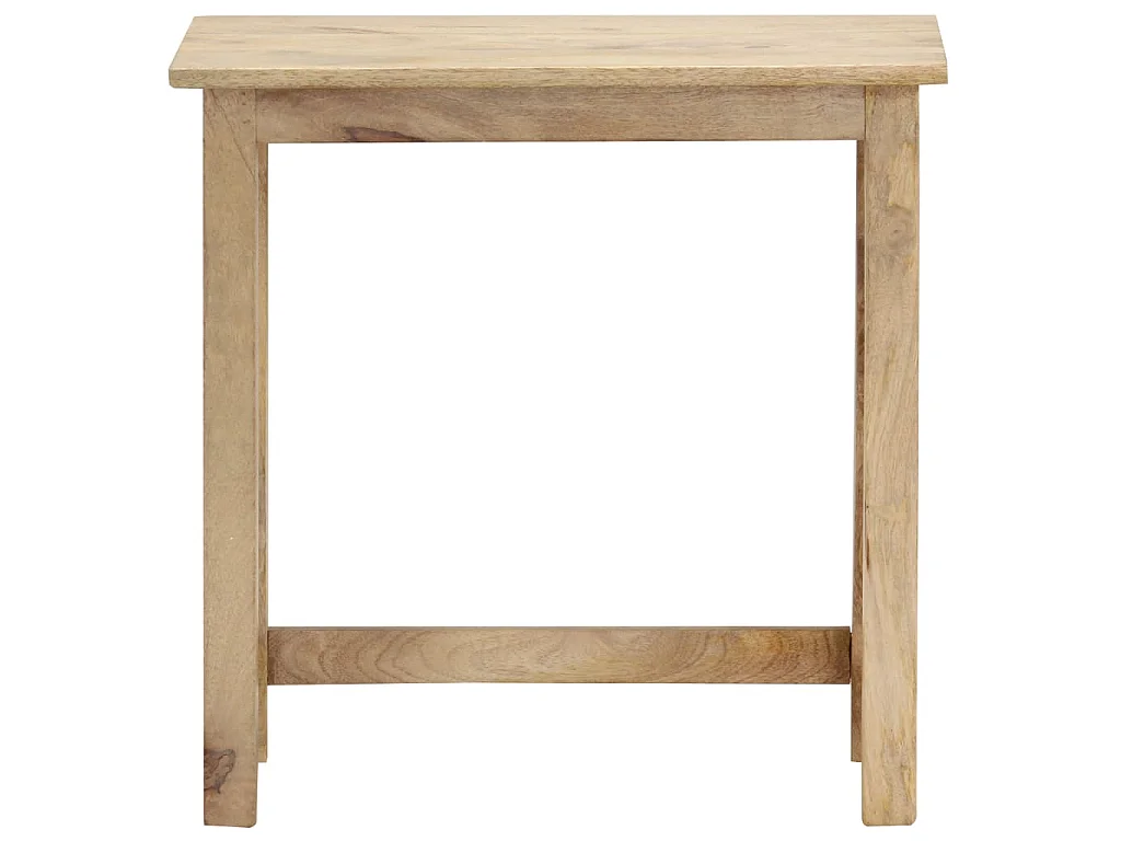 Tavolini Impilabili 3 pz in Legno Massello di Mango
