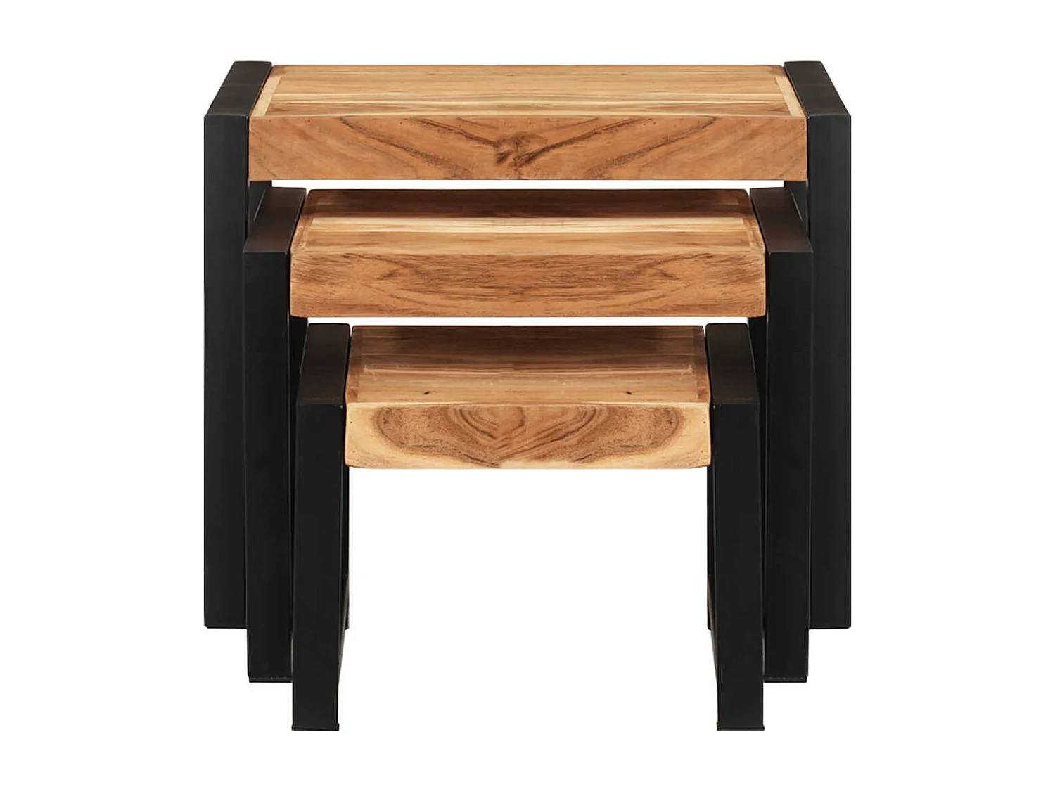 Tables gigognes 3 pcs Bois solide