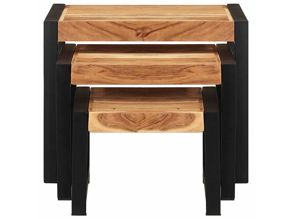Tables gigognes 3 pcs Bois solide
